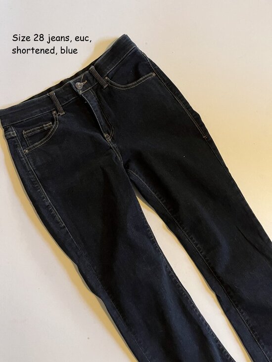 Size 28 Lularoe jeans, wider hems, shortened, blue, no distressing (163) - Picture 1 of 3